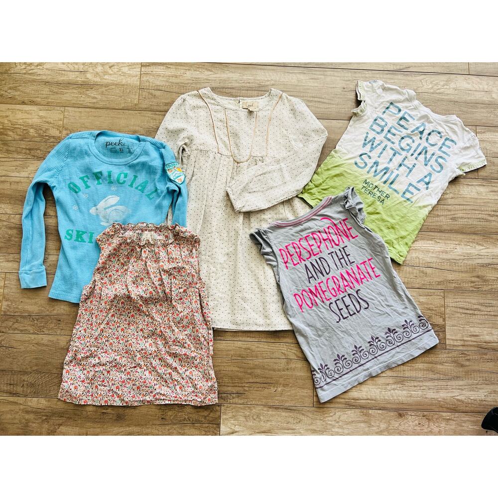 Peek Girls Clothing Lot Size 8 10 Dresses T-Shirt Aren’t You Curious‎ L XL